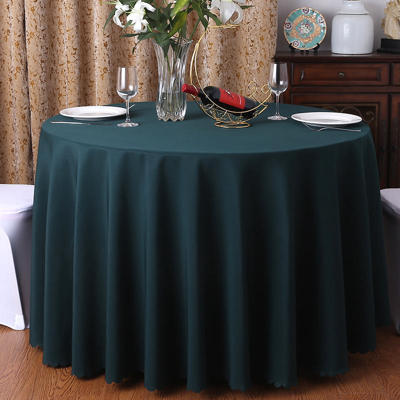 White Polyester Round Tablecloth For Home Banquet Wedding Events Solid Color Circular Table Cover Elegant Table Linen For Dining Room Celebration