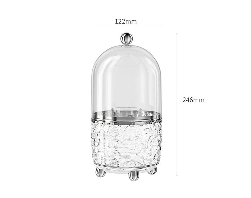 

Ведро для хранения кистей для макияжа Премиальное чувство Легкая роскошь Бытовое Пылезащитное Хранение косметики Вращающийся Настольный Органайзер для туалетного столика L