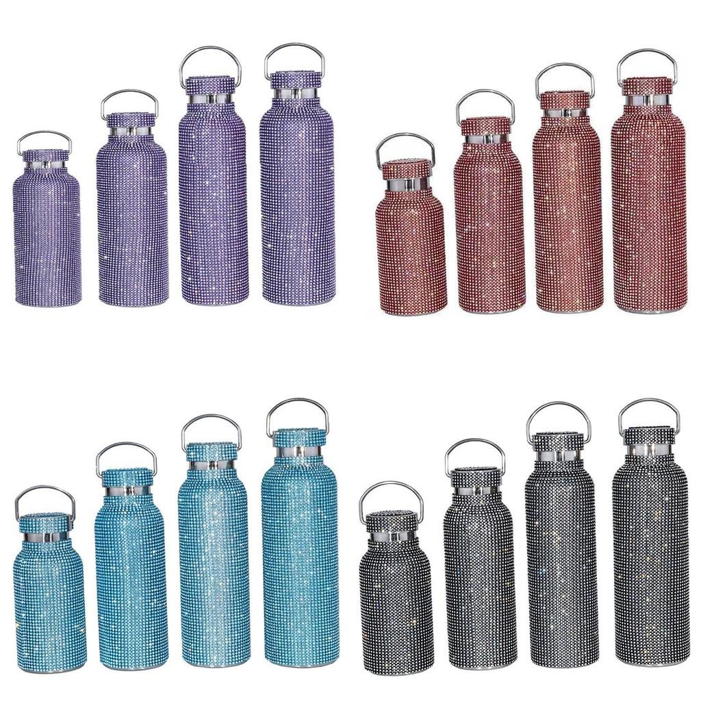 Diamond Water Glitter Bottle Stainless Steel Thermal Bottle Refillable Water Cup