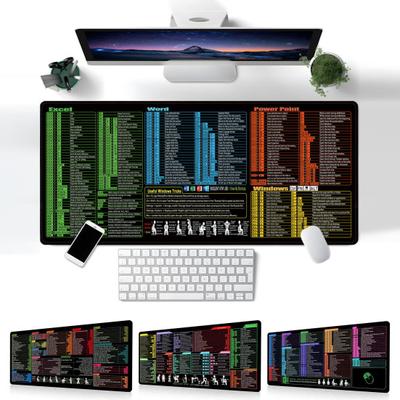English Computer Mousepad Portable Waterproof Office Power Point Excel Word Shortcut Keys Desk Mat Non-Slip Desktop Mouse Pad PC Accessories