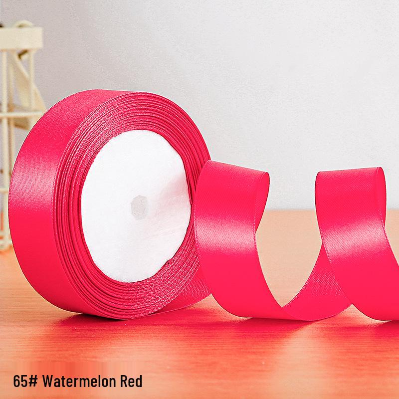 2.5cm Polyester Satin Ribbon for Gift Box and Hair Accessories