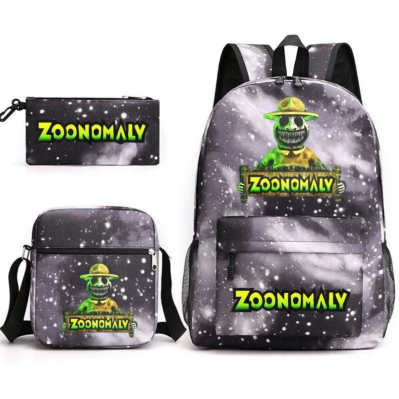 Deformed Zoo Surrounding Primary School Students Schoolbag Trend Starry Sky Backpack Leisure Three-piece Set