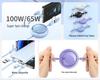 4-in-1 100W Retractable Fast Charging Cable, Compatible with Apple & Huawei.