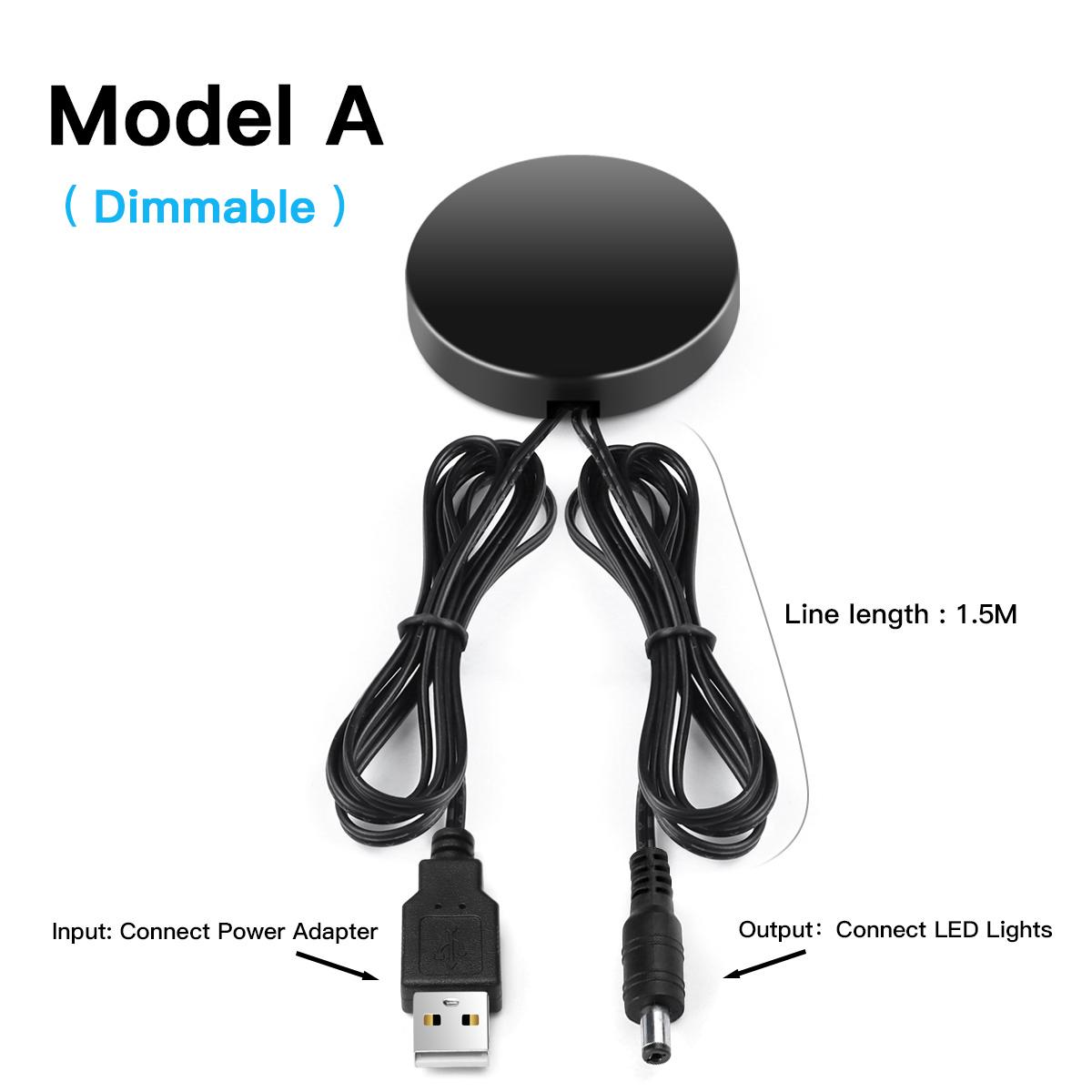 

DC 5 В USB светодиодный диммер с сенсорным датчиком, проницаемый 25 мм, дерево, стекло, акрил, затемняемый переключатель, сделай сам, кухонный шкаф, лампа для гардероба