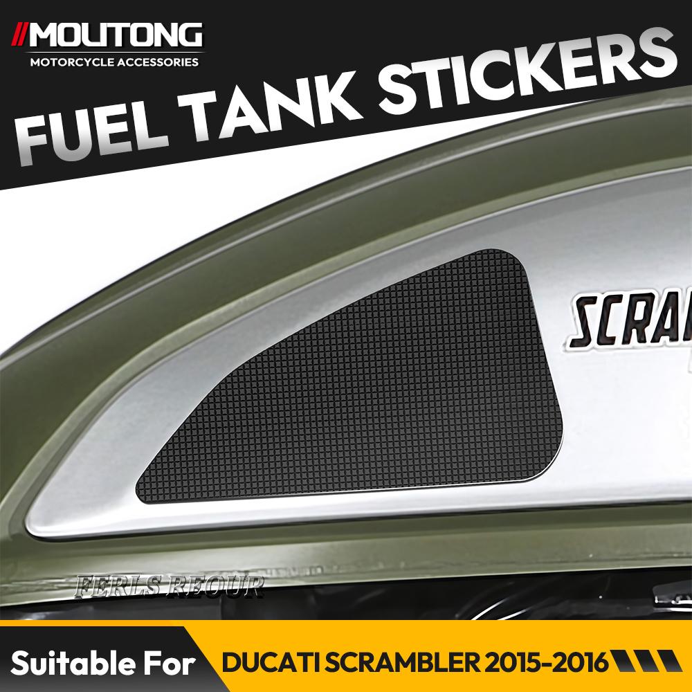 Motorcycle Anti-slip Tank Pads Fuel Gas Knee Grip Traction Pads Protection Sticker Side Decal For Ducati Scrambler 2015-2016