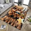Cherry Blossom Yorkie Office Rug Chair Mat, Entryway Carpet, Suitable for Front Door, Bedroom, Living Room, Desk, Holiday Gift