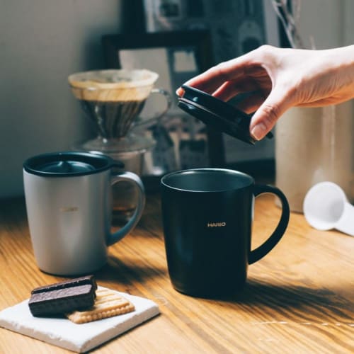 HARIO Mug Bottle Gray 300ml HARIO Thermal Mug with Lid SMF-300-GR