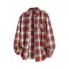 Men's Retro Plaid Single-Breasted Loose Casual Lapel Long Sleeved Jacket