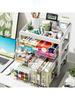 Multifunctional Large Capacity Desktop Storage Box Dustproof Organizer for Home Medicine Office Stationery and Sundries