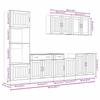 7 Piece Kitchen Cabinet Set Kalmar Grey Sonoma Wood Based Panel