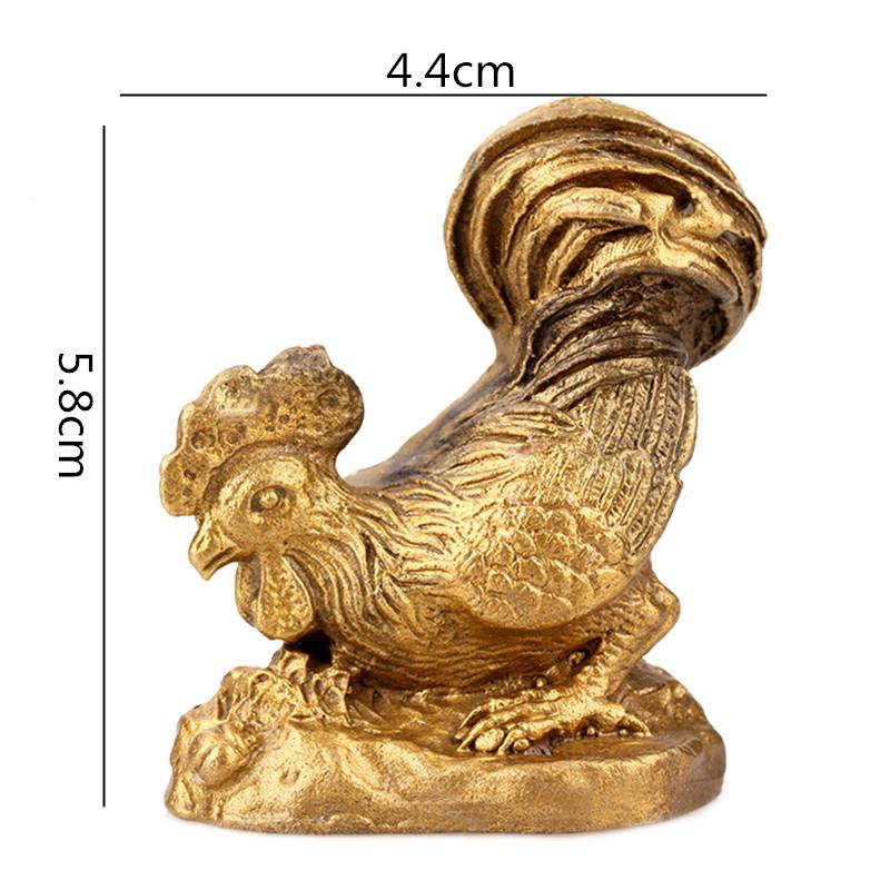 Kreative Retro Messing Tierkreiszeichen Simulation Tier Goldene Kleine Skulptur Handwerk Dekoration Chinesische Moderne Heimdekoration