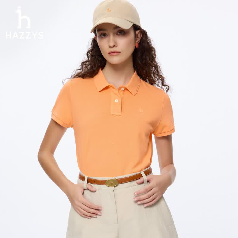 HAZZYS Women s Summer Loose-Fit Polo T-Shirt S