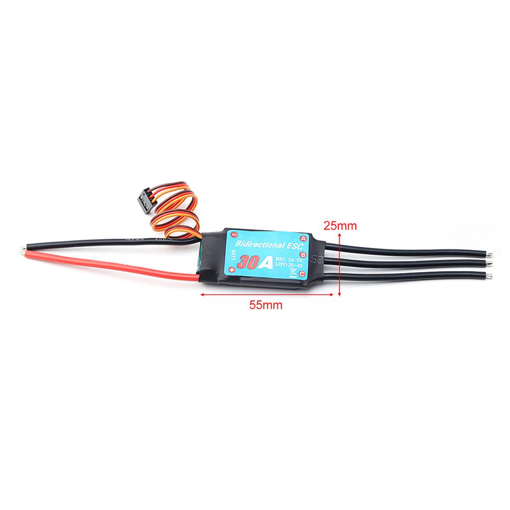 30A Brushless ESC Bidirectional Electronic Speed Controller for RC Car Boat Remote Control Ship