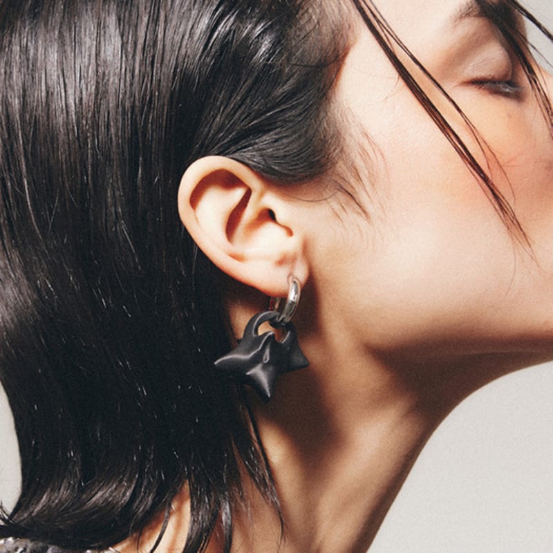 lowool Black struggle earrings