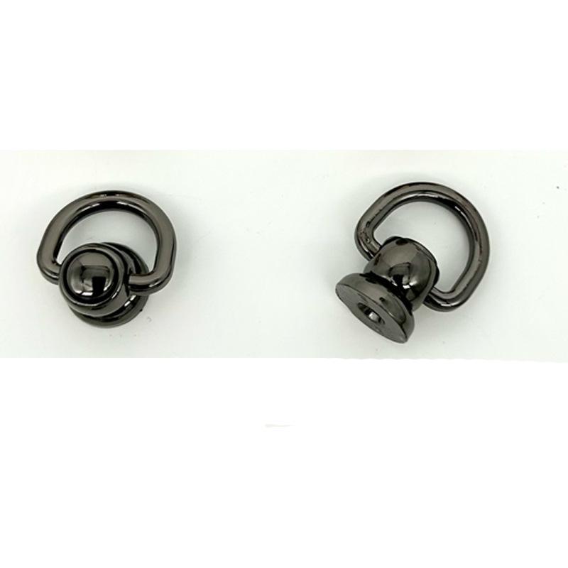Zinc Alloy Ear Buckle Monk Head Ring with Nipple Stud for Phone Cases