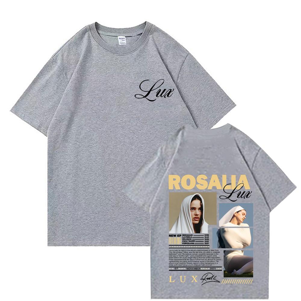 Rappeur Rosalía LUX T Shirts Chanteur Espagnol Tee Fashion Women Men 100%Cotton Clothes Comfortable Soft Short Sleeve Y2K Streetwear