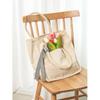 Daiso Embroidered Point Cotton Shoulder Bag  Ivory 