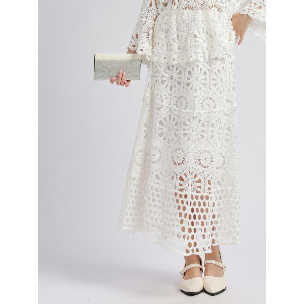 Skirt Women Knitting Lace Long Solid Hollow Out Sexy Hollow Summer Style Loose Basic