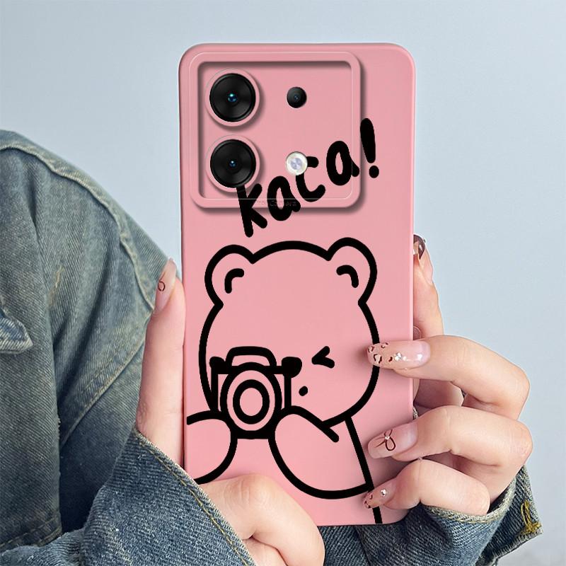 For Infinix Zero 30 5G Phone Case X6731 Cover Silicone Cute Panda Flower Boys Girls Shell Cartoon Funda Protective Casing Coque