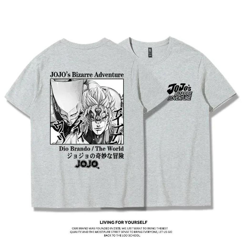 Fashion Jojo Bizarre Adventure Short Sleeve T-shirt Vaporwave Aesthetic Jotaro T-Shirt Harajuku Y2k Tee Oversized Men Women Tops