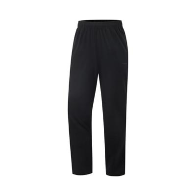 Breathable Solid Color Mid-Rise Comfortable Straight-Leg Sports Pants Men Bottoms Black AYKV141-2