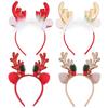 Christmas Antler Headband with Bells & Glitter - Festive Hair Accessory for All Ages