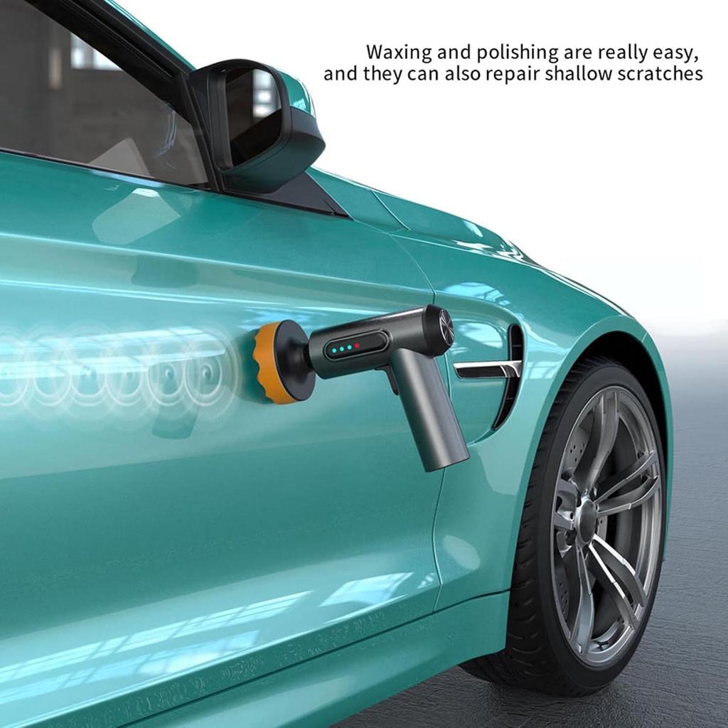 Rechargeable Wireless Car Polisher Portable Polishing Machine Auto Detailing Waxing Digital Display for Car Care Cleaning