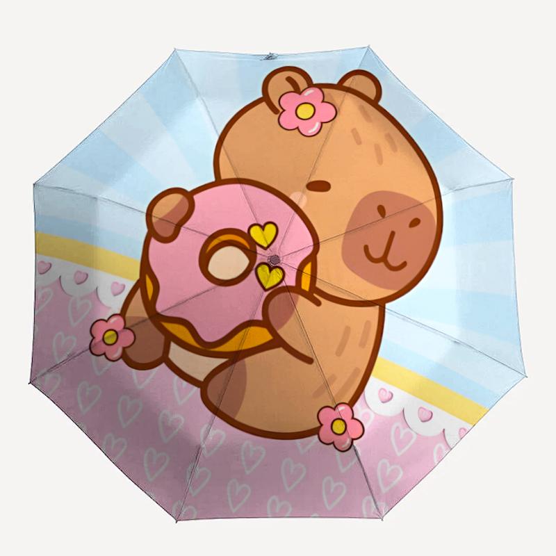 1pc Capybara Umbrella, Sun Protection, And UV Shielding. It Has Eight Sturdy Ribs for Outdoor Use And Perfect As a Holiday Gift