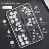 1Box/36pcs Shimmering Pearls White Resin Nail Charms Starfish And Shell Decorations For Party Wedding Nail Art Designs