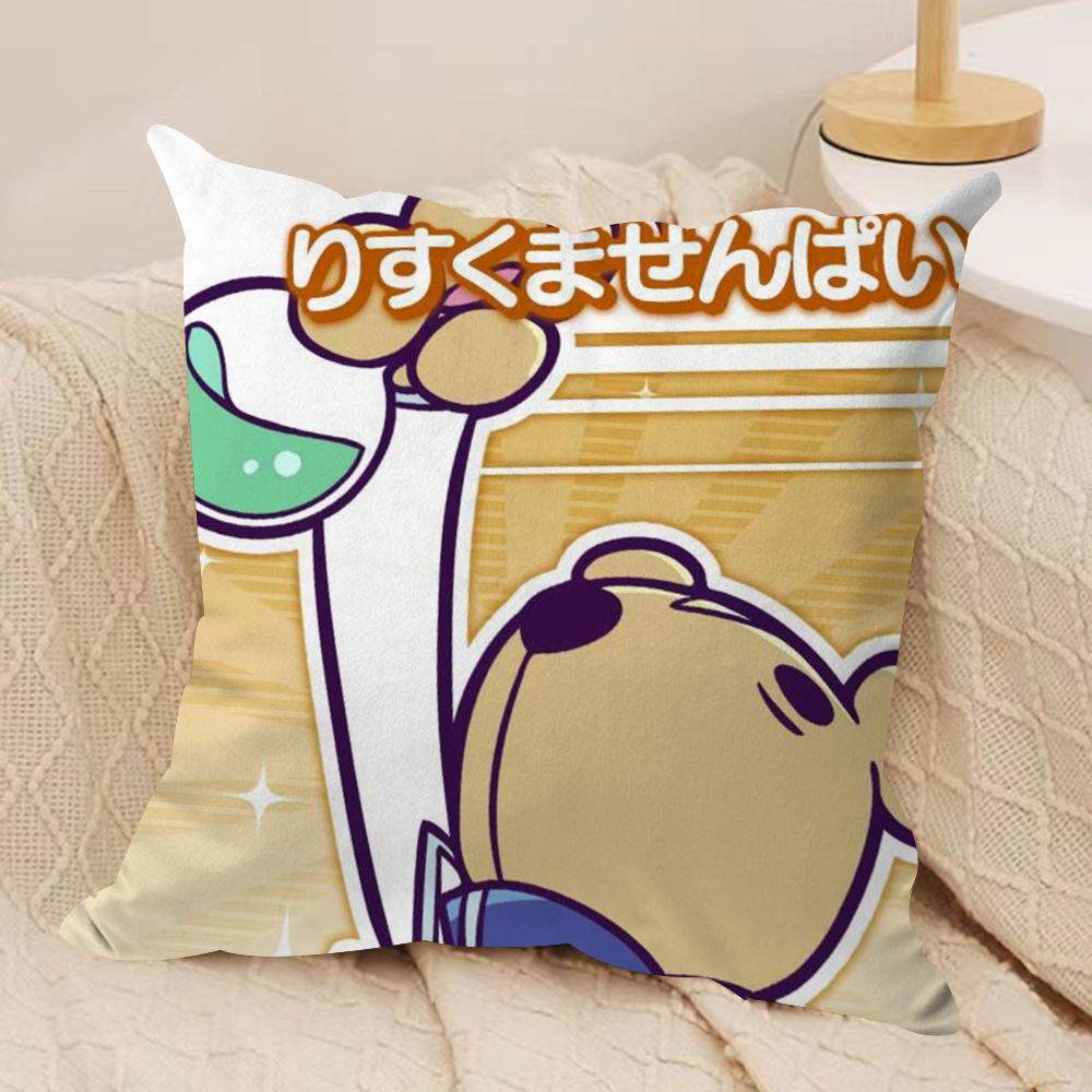 

P-Puyo P-Pop Fever Cushion Cover Soft Plush Fabric Double-Sided Printed Sofa Cushion Cover for All Seasons Home Decor Gift 30cmx30cm