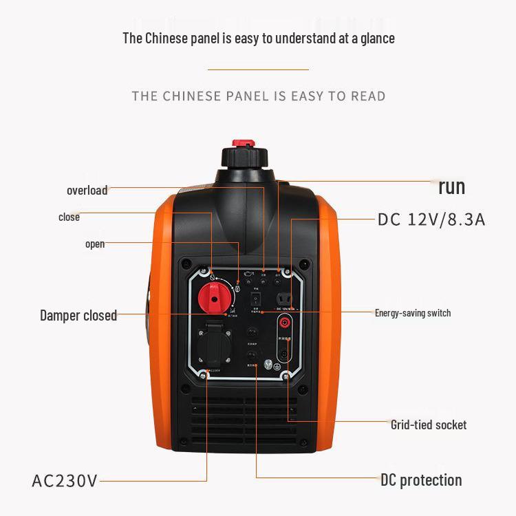 Compact Quiet 2kW Dual Fuel Inverter Generator for Outdoor and Home Use