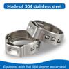 100Pcs 1/2-Inch Pex Cinch Clamp Rings 304 Stainless Steel  PEX Crimp Rings Heavy Duty Fitting Clamps for Sealing Kinds of Hose