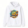 Kids Boys Girls Sponge Basketball Cartoon Print Hoodie Casual Long Sleeve Pullover Sweatshirt Tops for Children