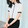 Srcr Women's Casual Chiffon Short Sleeve Blouse