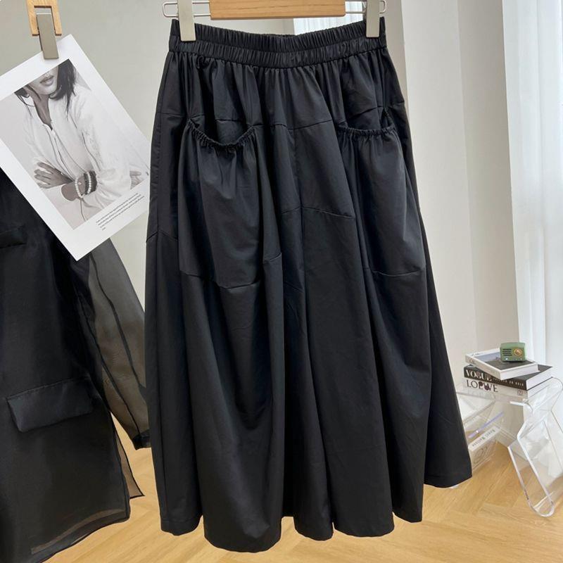 Plus Size Women's Wide-Leg Mid-Length 7-Point Skirt Pants - Extra Large 300 Jin 2