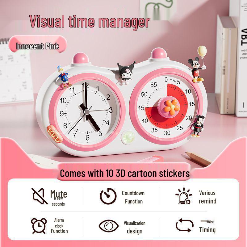 Student Visual Timer: Silent Alarm Clock & Homework Time Manager for Self-Discipline