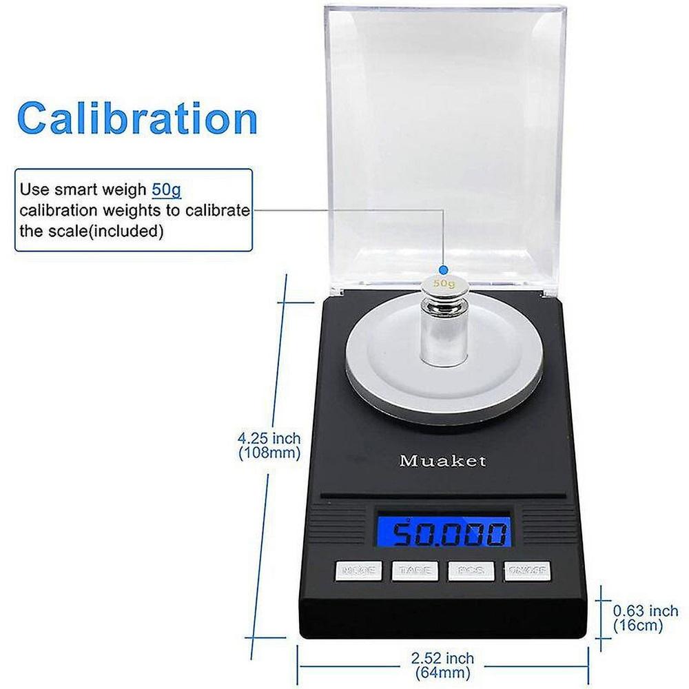 50g X 0.001g Scale, Jewelry Scale With Led Display Scale, Kitchen Accessory