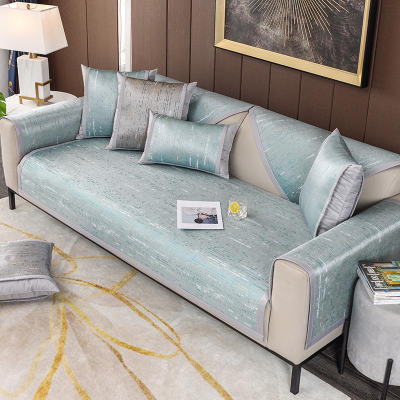 

Sofa Cushion Summer New Chinese-Style Washed Ice Silk Sofa Cover Non-Slip Solid Wood Seat Cushion Summer Mat Cushion 70*70cm