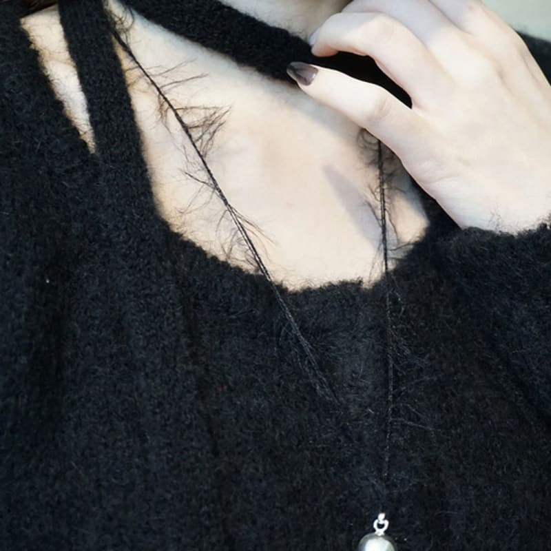 SORA Furry Necklace(black)