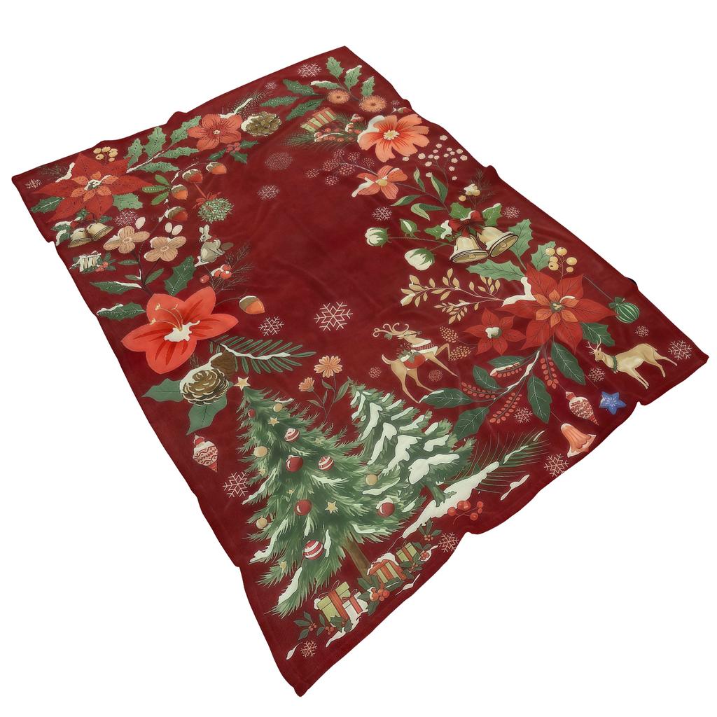 Festive Christmas  Flannel Thin Blankets Cozy Patterns for A Merry Holiday Flannel Blanket New Year Home Decoration Gift