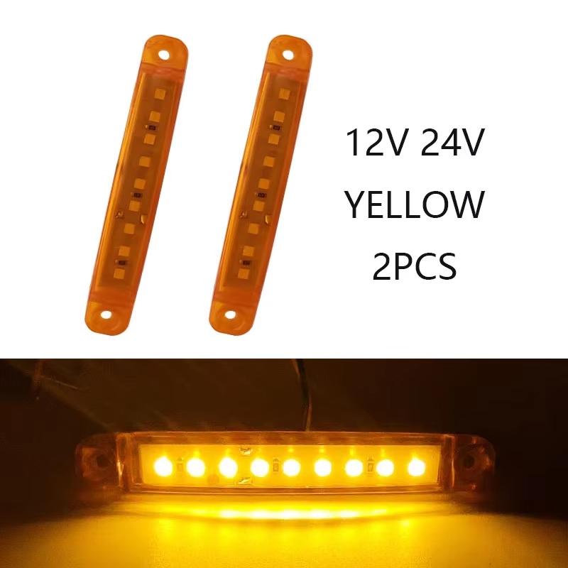 

2/4Pcs Truck Side Marker Indicators Light for Trailer Car Signal Lamp Tail Clearance Light 9LED Warning Lamp 12V 24V