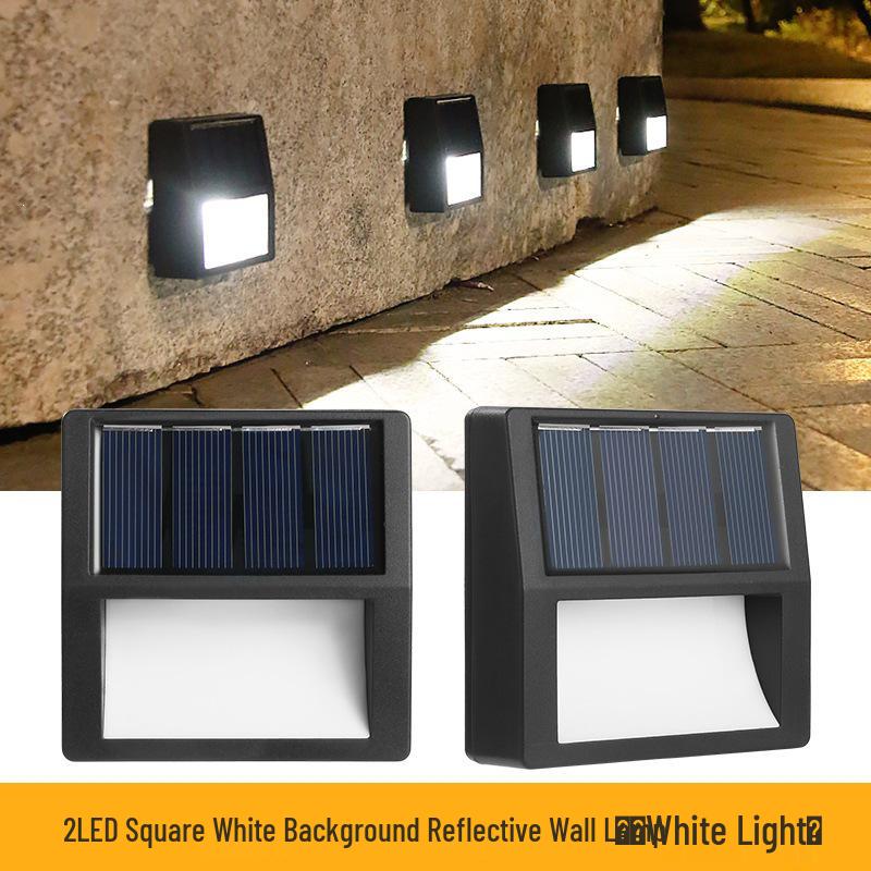 Solar Outdoor Step & Wall Lamp for Garden and Courtyard Decoration