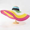 Oversize 25Cm Wide Brim Straw Hat Women'S Beach Cap Foldable Sunshade Protection Hat Ladies Sun Hats For Summer Girls