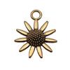 Simple Flower Charms Antique Alloy Pendants For Minimalist Floral Jewelry