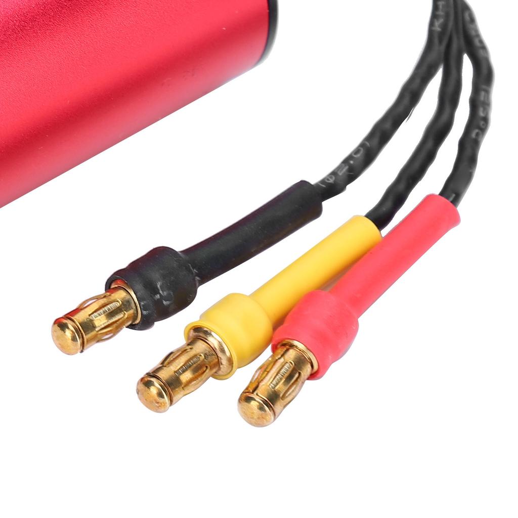 HH2440 4000kv Brushless Motor Lightweight for 1/18 RC Brushless Car/Ship Red Metal