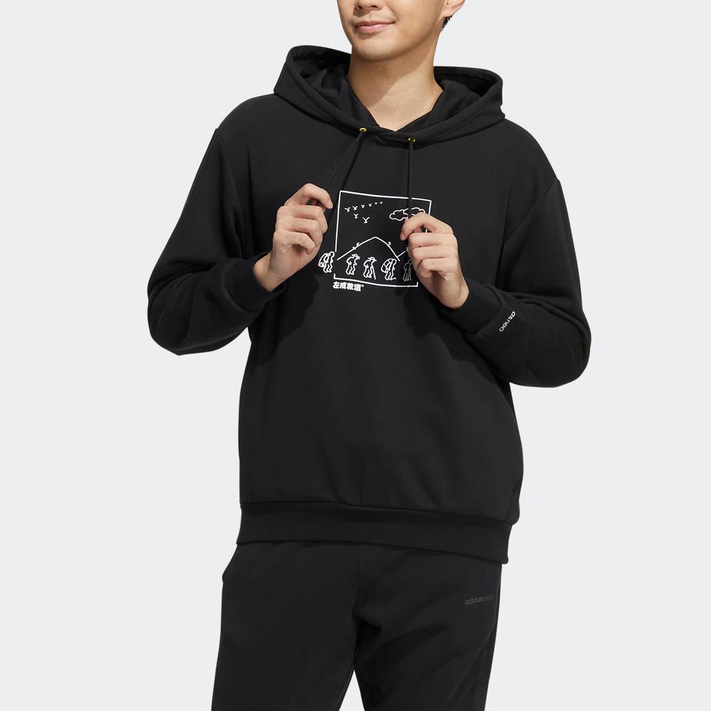 Adidas Neo X Collaboration Casual Sports Hoodie Men Tops Black HT8815