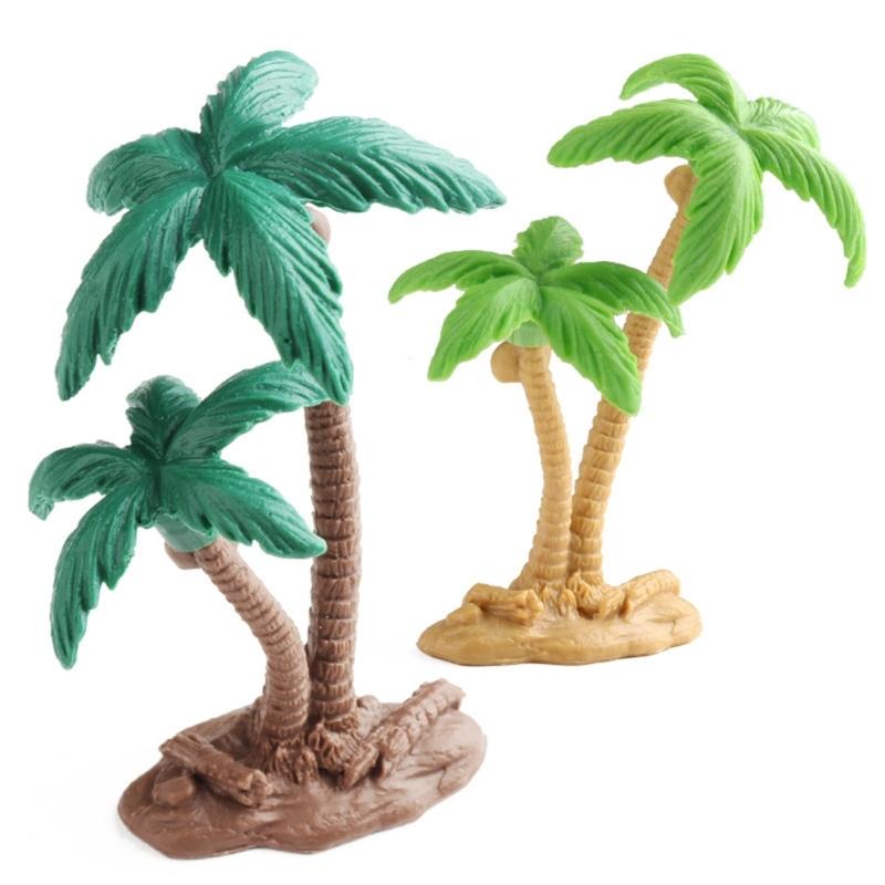 Natural Feel Mini Palms Tree Model Tree Fake Miniatures Tree Model Ornaments for Living Areas Tree Green Decorations B03E