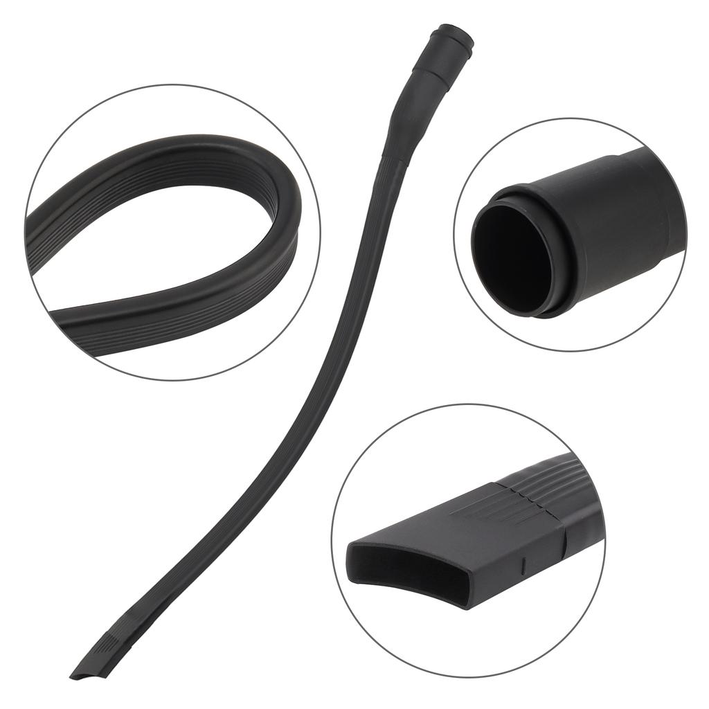 2 Pcs 32mm PP Cleaning Set Black Flexible Crevice Tool and Soft Brush for Car, Home, Keyboard