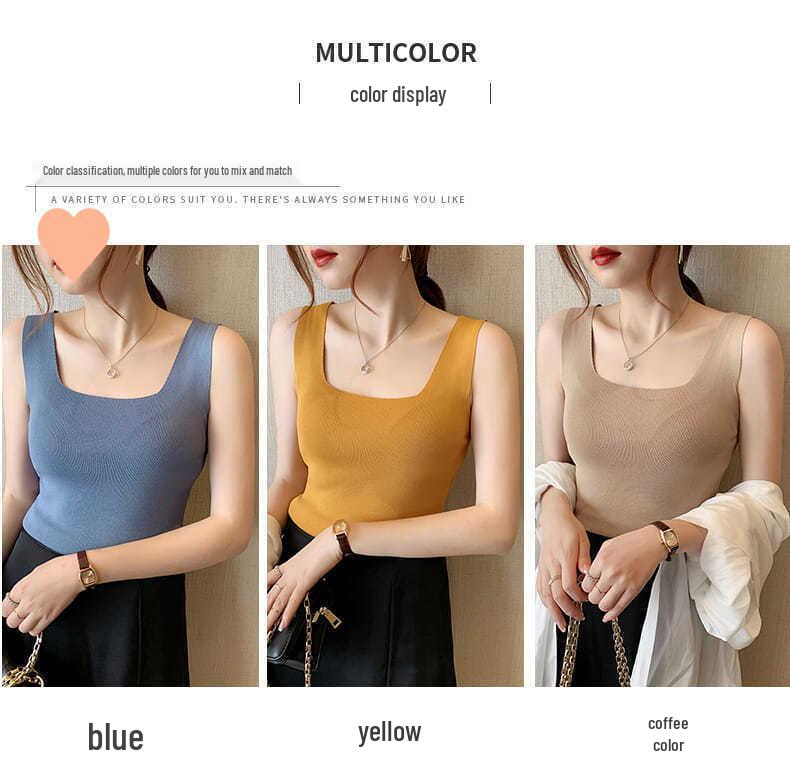 Women's Summer Korean Style Ice Silk Cami - Trendy, Versatile Solid Color Shirt