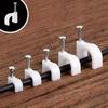 100pcs Steel Cable Clips - Wire Holder Clamps for 6/8mm Cables, Nail-in Design for Secure Fastening